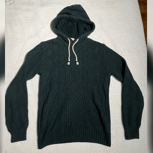 H&M Wool Dark Green Hoodie Mens Size Small Sweater